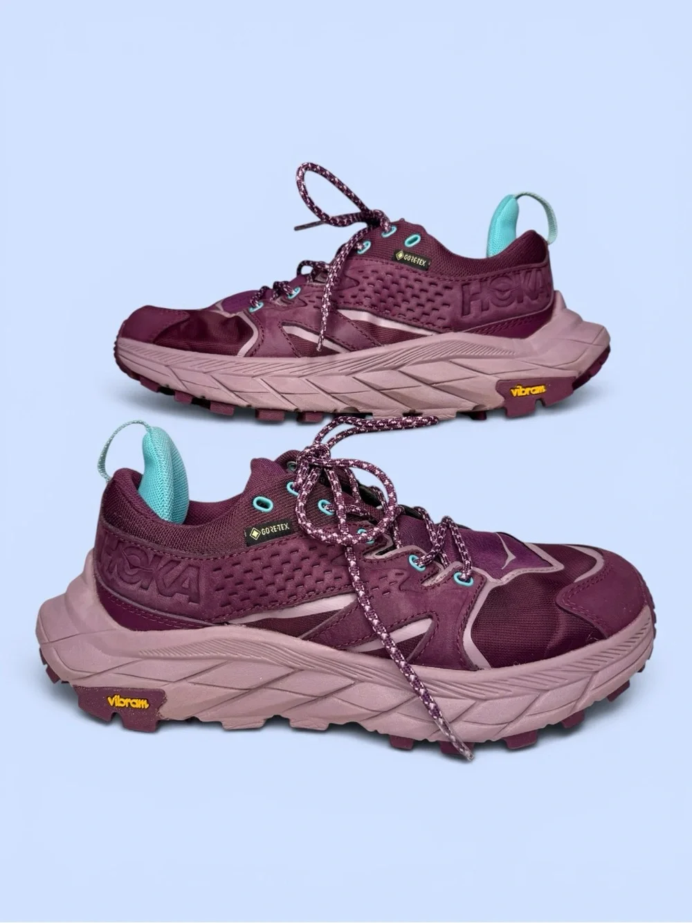 HOKA Anacapa Low GTX Gore-Tex Hiking Shoes Women’s US 6B Grape Wine/Elderberry